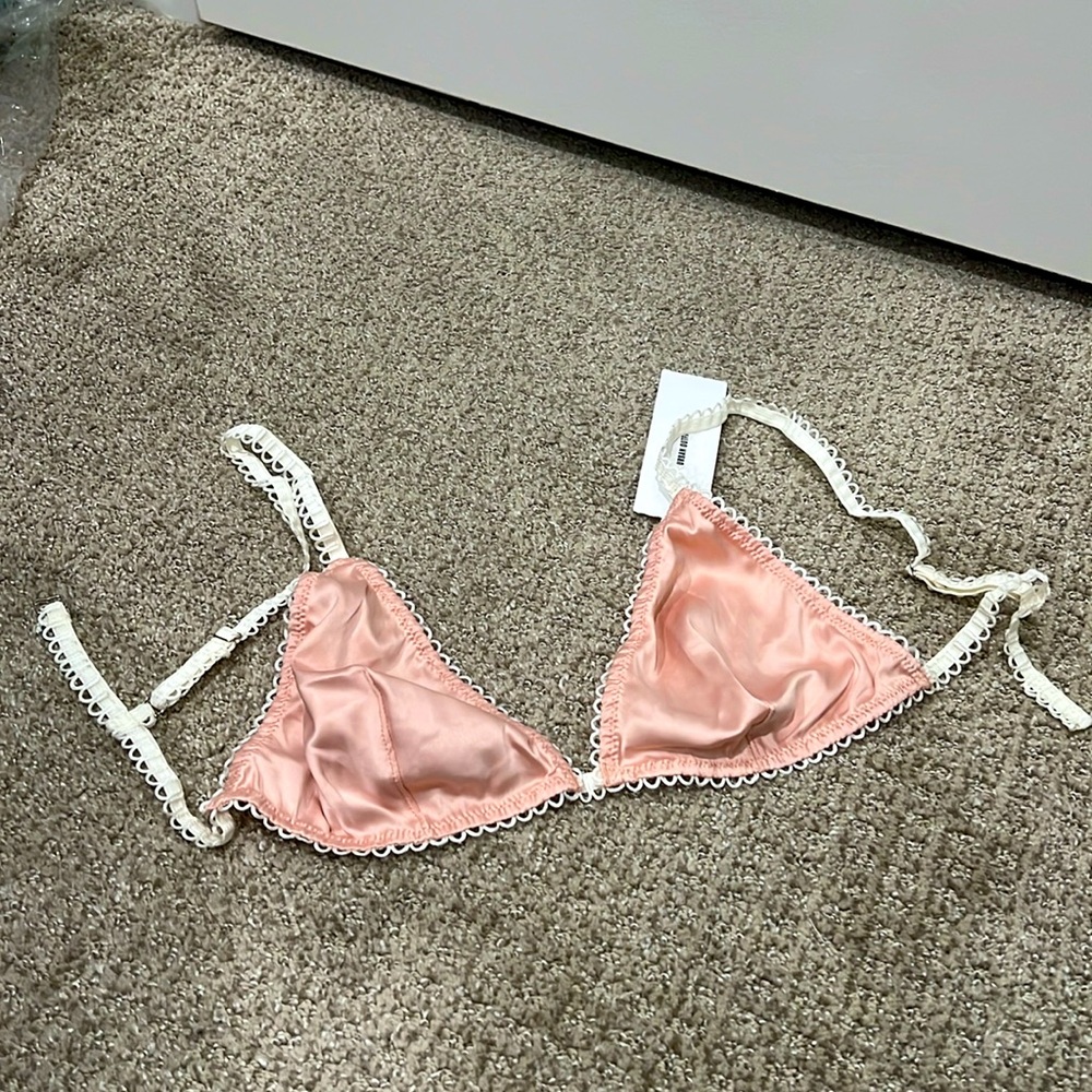 NWT Urban Outfitters Out From Under Satin Triangle Bralette large